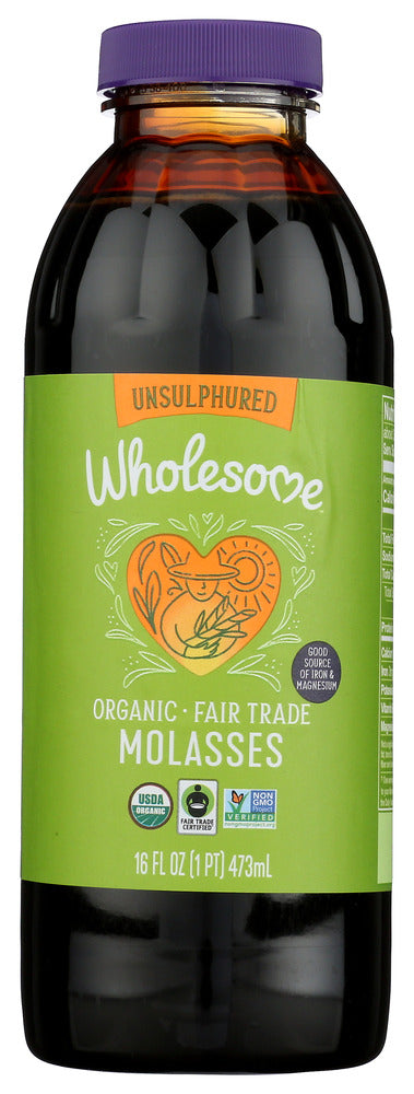 WHOLESOME SWEETENERS: Organic Molasses Unsulphured, 16 oz