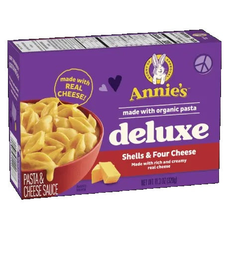 ANNIES HOMEGROWN: Deluxe Rich and Creamy Shells and Four Cheese Mac and Cheese, 11.3 oz