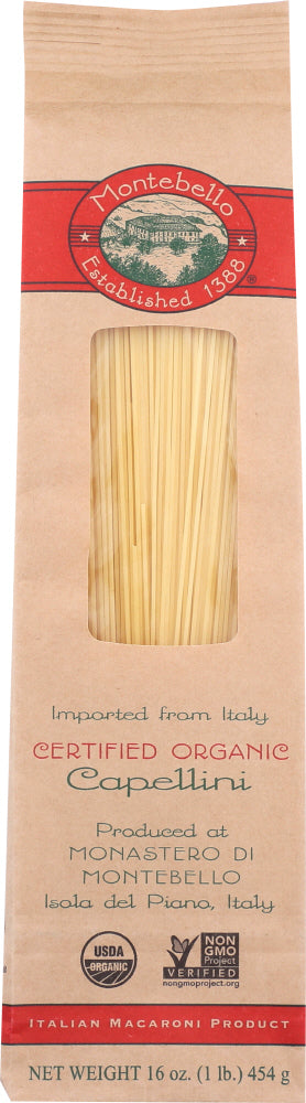 Thinner than linguini or spaghetti, capellini pasta comes from the Italian word for œlittle hairs, a characteristic that makes this variety perfect for serving with lighter sauces. Our capellini is made using durum wheat semolina organically grown on a small cooperative of family farms in the rolling hills overlooking the Adriatic Sea. This thin pasta is a great choice for serving with seafood, a fresh tomato sauce or vegetable primavera.