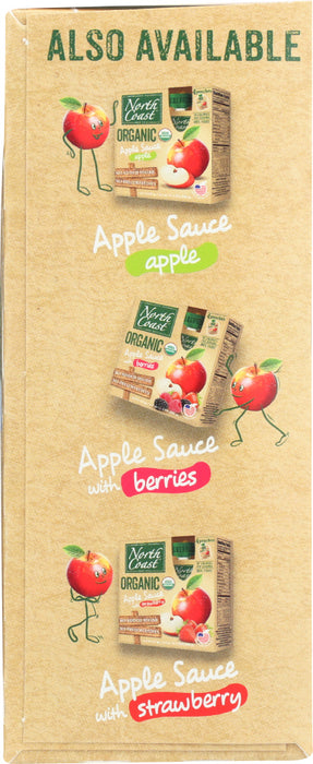 NORTH COAST: Applesauce Cinnamon 4 Pack Pouch Organic, 12.8 oz