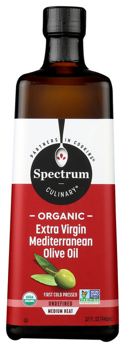 SPECTRUM NATURALS: Organic Extra Virgin Mediterranean Olive Oil, 33.8 oz