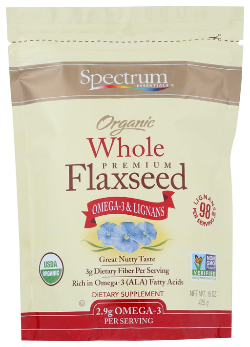 Spectrum brand Organic Whole Flaxseed is available for those who prefer to personally mill their own flaxseed, providing all the same benefits of supporting normal cardiovascular function. These statements have not been evaluated by the Food &amp; Drug Administration. This product is not intended to diagnose, treat, cure, or prevent any disease.