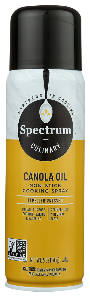 Spectrum&reg; High Heat Canola Spray Oil provides you with good-for-you monounsaturated fats and Omega-3 and an easy, versatile choice for cooking and baking at high temperatures. Use it to saut&eacute; slices of cooked polenta until golden brown; top with parmesan before serving.