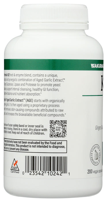 KYOLIC: Formula 102 Candida Cleanse And Digestion, 200 Vegetarian Capsules