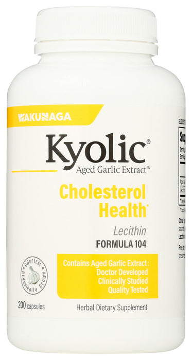 Contains Aged Garlic Extract and Lecithin, designed to support healthy cholesterol levels.