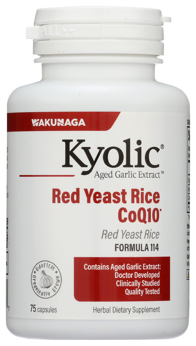 Contains Aged Garlic Extract, 1200 mg Organic Red Yeast Rice and Coenzyme Q10.