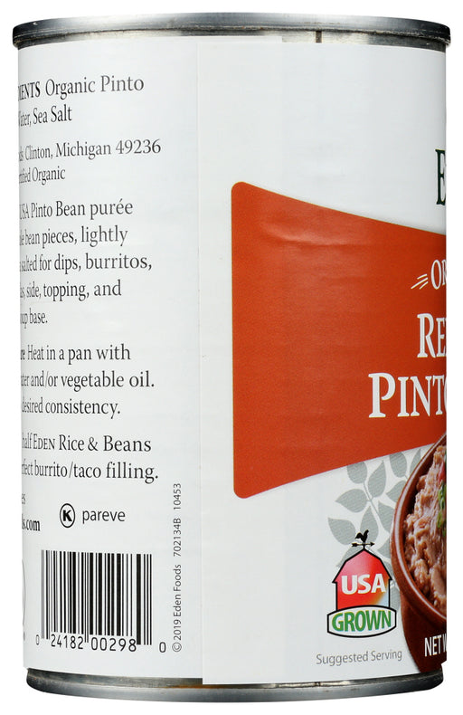 EDEN FOODS: Refried Pinto Beans Organic, 16 oz - No Brand For Less 