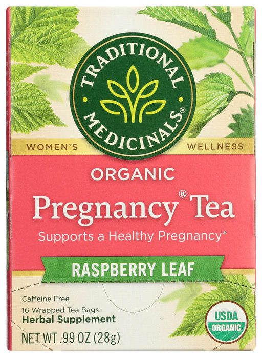 TRADITIONAL MEDICINALS: Organic Pregnancy Herbal Tea 16 Tea Bags, 0.99 oz