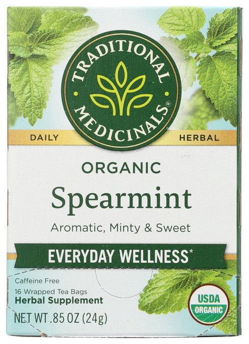 We like to think of spearmint as the fun-loving, slightly less intense cousin of peppermint. In fact, spearmint and peppermint are so closely related, and look so much alike, they're often confused for one another. Soft and sweet, with that characteristic minty zing, spearmint is so named because of its pointy, spear-like leaves. Milder than peppermint, it is still aromatic and refreshing. We love it for its distinctly spearminty, mildly sweet flavor.
 