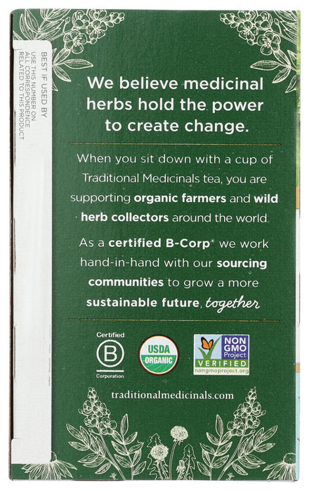 TRADITIONAL MEDICINALS: Organic Spearmint Caffeine Free Herbal Tea 16 Tea Bags, 0.85 oz