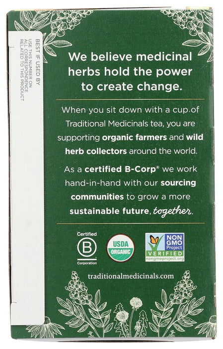 TRADITIONAL MEDICINALS: Organic Ginger Herbal Tea 16 Tea Bags, 0.85 oz