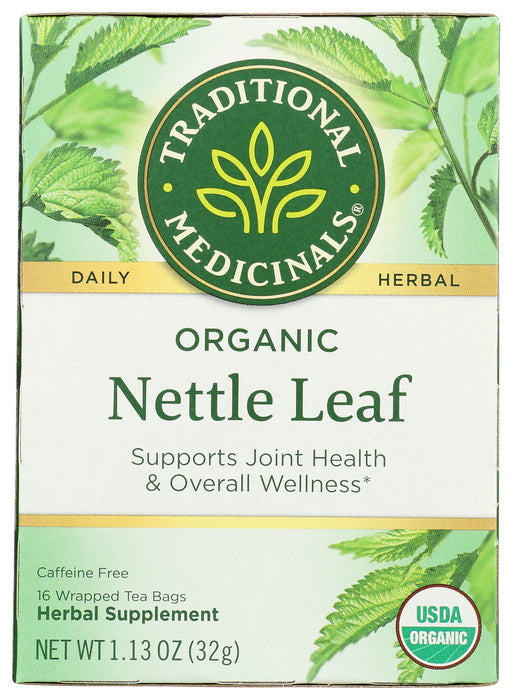 TRADITIONAL MEDICINALS: Organic Nettle Leaf Herbal Tea 16 Tea Bags, 1.13 oz