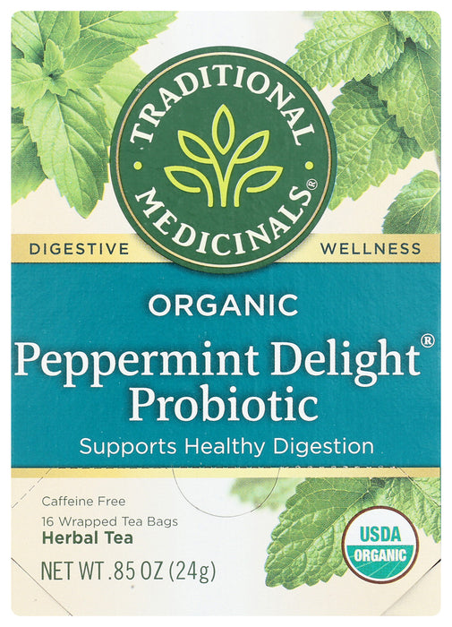 TRADITIONAL MEDICINALS: Tea Peppmint Dlite Prbitc, 16 bg