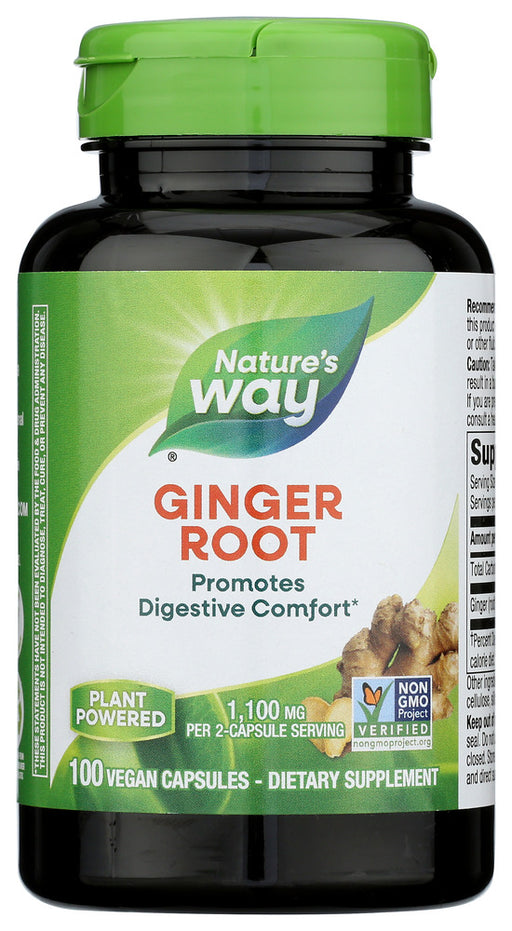 NATURES WAY: Ginger Root 550 mg, 100 Veg Capsules