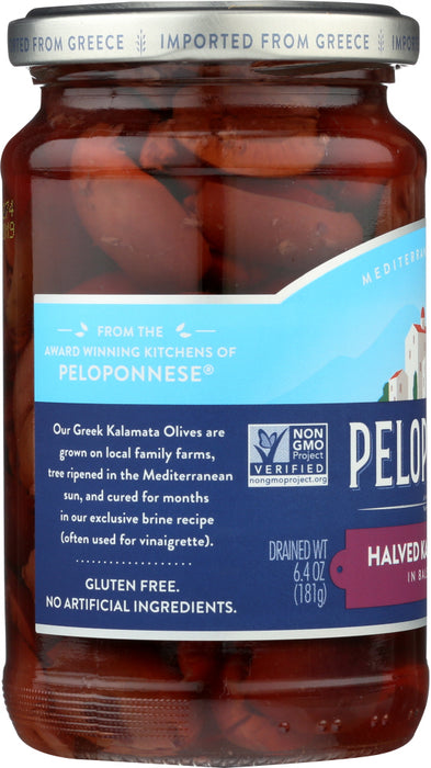 PELOPONNESE: Olive Kalamata Halved, 6.4 oz