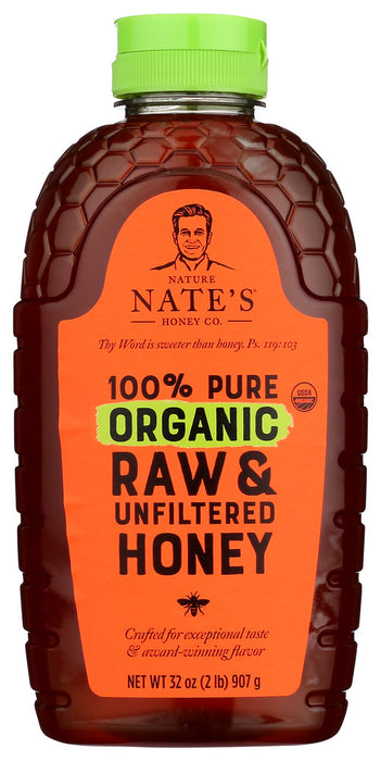 NATURE NATES: Organic Honey, 32 oz