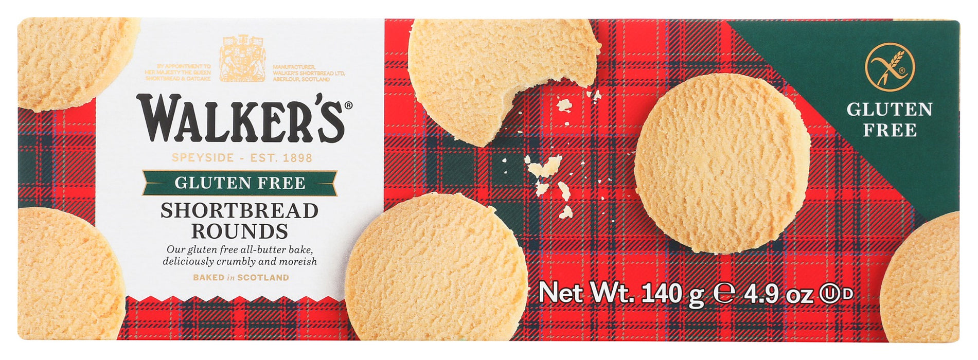 Our classic pure butter Gluten Free shortbread rounds offer a crumbly "melt in your mouth" texture - delicious.