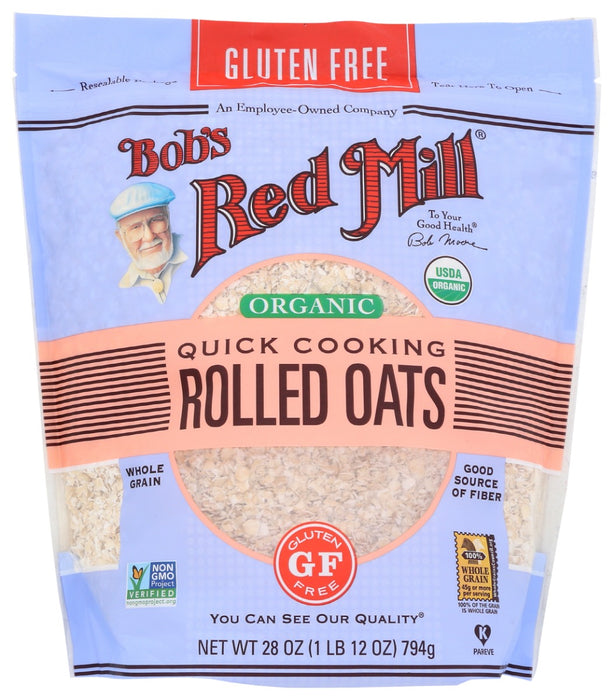 Start your day with a bowl of Gluten Free Organic Quick Cooking Rolled Oats! Offering 7g of protein and 20% of your daily recommended fiber per serving, and cooking in mere minutes, these whole grain oats make it easy to have a fast, nutritious breakfast. Quick oats are also a great choice for baking.