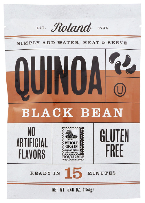 Roland&reg; Black Bean Quinoa is a zesty, gluten free dish that has no artificial flavors. It is certified whole grain by the Whole Grain Council. It is a convenient and healthy dish that is ready in just 15 minutes!

Preparation:
Bring 1 1/2 cups of water to a boil. Add entire contents of pouch and mix well. Reduce heat and cover. Simmer 14-18 minutes or until liquid is absorbed. Stir. Serve at room temperature for greater flavor intensity.
