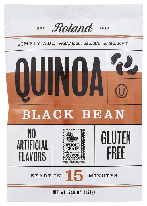 Roland&reg; Black Bean Quinoa is a zesty, gluten free dish that has no artificial flavors. It is certified whole grain by the Whole Grain Council. It is a convenient and healthy dish that is ready in just 15 minutes!

Preparation:
Bring 1 1/2 cups of water to a boil. Add entire contents of pouch and mix well. Reduce heat and cover. Simmer 14-18 minutes or until liquid is absorbed. Stir. Serve at room temperature for greater flavor intensity.
