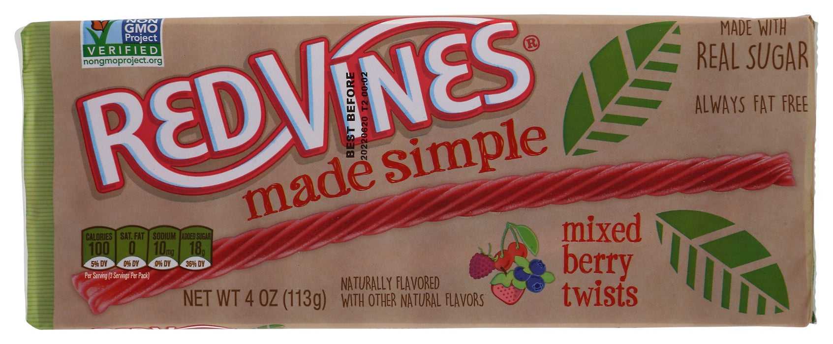 RED VINES: Made Simple Mixed Berry, 4 oz