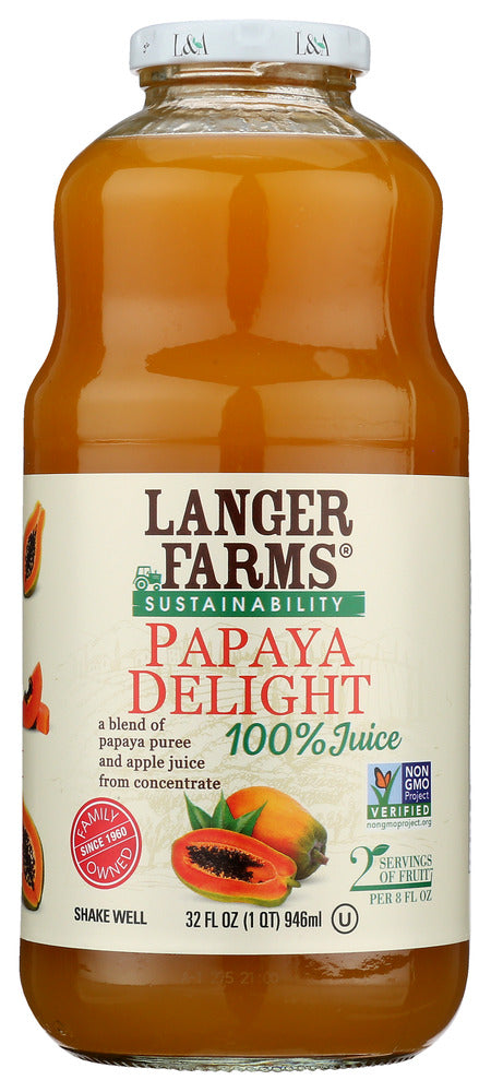 THE LANGER FARMS® STORY TAKE A SIP OF ANY LANGER FARMS JUICE AND IT'S ALMOST LIKE BEING AT THE VERY FIRST JUICE SHOP OUR FAMILY OPENED IN SAN DIEGO IN 1960. TODAY WE'RE STILL FAMILY OWNED AND OPERATED, AND WE'VE DEDICATED OURSELVES TO MAKING GREAT-TASTING 100% JUICES FROM ONLY THE BEST SUSTAINABLY GROWN FRUIT. THEY'RE GREAT FOR YOU WITH NO ADDED SUGAR*, NO PRESERVATIVES AND NOTHING ARTIFICIAL. JUST STRAIGHT-FROM-THE-FARM TASTE, FROM THE FIRST SIP TO THE LAST. *NOT A LOW CALORIE FOOD.