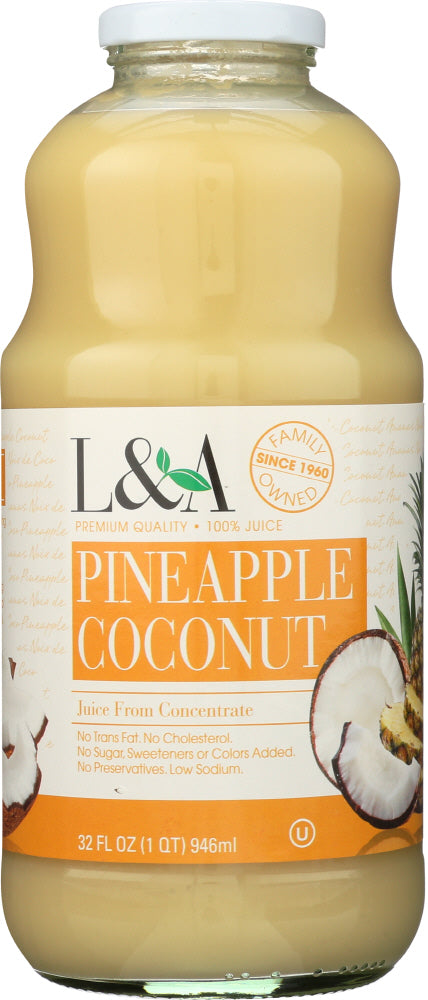 L &amp; A Pineapple Coconut Juice, 32 Oz