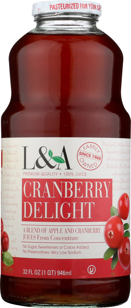 L &amp; A Juice Cranberry Delight, 32 Oz