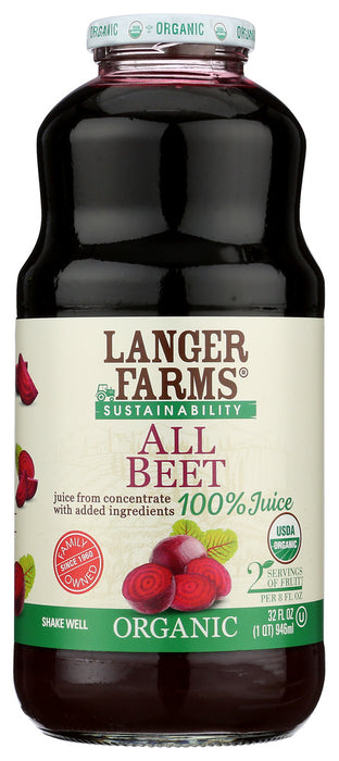 L & A JUICE: Organic All Beet Juice, 32 oz