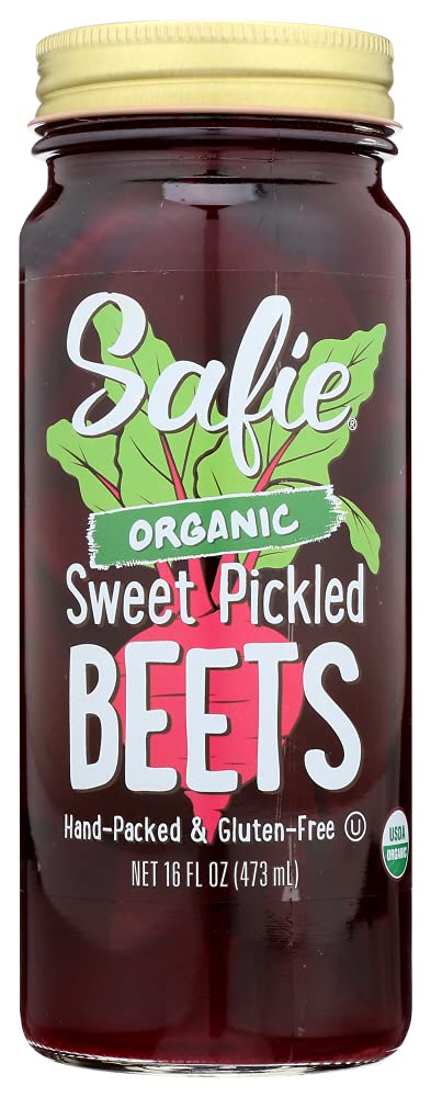 Safie Organic Sweet Pickled Beets takes us back to our roots with farm fresh, all-natural ingredients. Enjoy in wraps, on salads, in sandwiches, with antipasto platters and anywhere else you want to add bold flavor. A great source of antioxidants and rich in nutrients, our home style, Organic Sweet Pickled Beets are the best choice to add zest  to your favorite meals.