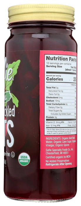 SAFIE: Beets Sweet Pickled Organic, 16 oz