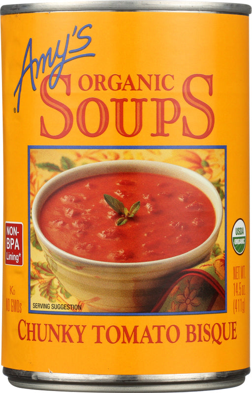 AMYS: Soup Tomato Bisque Chunky Gluten Free, 14.5 oz