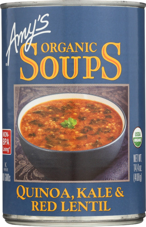 Packed with plant power from organic red lentils, kale, quinoa and veggies, this soup is so hearty that it's almost stew. It's also gluten free, vegan and amazingly delicious. Gluten free/dairy free/lactose free/soy free/corn free/tree nut free/vegan/kosher/plant based

