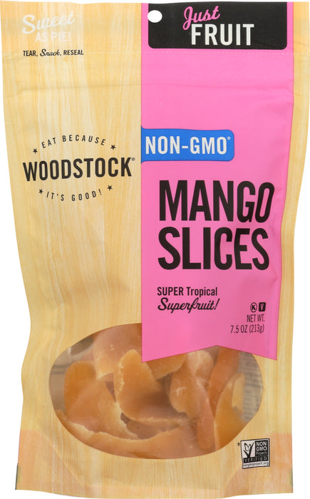 WOODSTOCK: Mango Slices Low Sugar, 7.5 oz