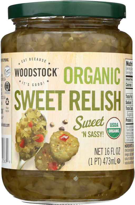 WOODSTOCK: Relish Sweet Org, 16 OZ