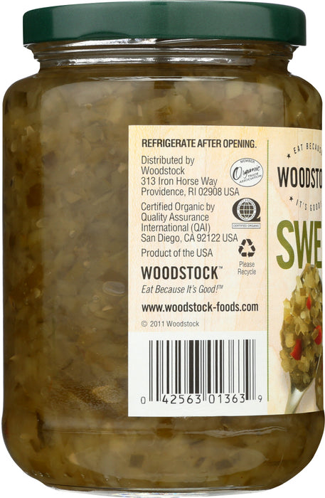 WOODSTOCK: Relish Sweet Org, 16 OZ