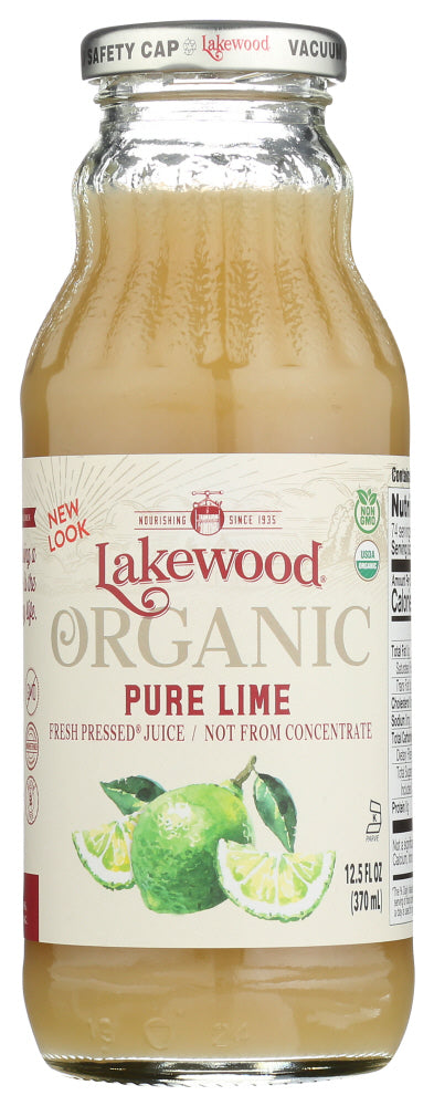 

Juice pressed from Fresh Limes
Not from Concentrate - Certified Organic
Lakewood juices do not contain preservatives.

This is a natural, full strength, organic pure lime juice.  This is NOT a diluted product. Full 5% Acidity.

Two Tablespoons = the juice of one lime.  KEEP JUICES COOL - REFRIGERATE AFTER OPENING
For Best Quality and Freshness use within 6 to 8 weeks of opening.
Natural juice products will settle.
SHAKE BEFORE SERVING.


