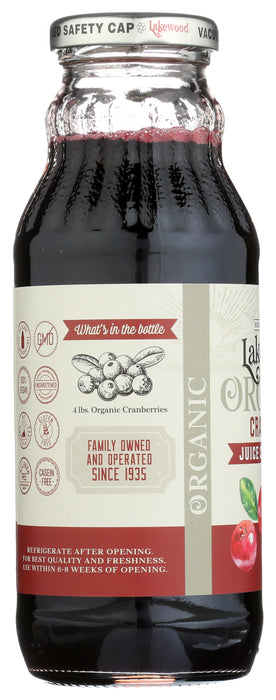 LAKEWOOD: Organic Cranberry Concentrate Juice, 12.5 oz