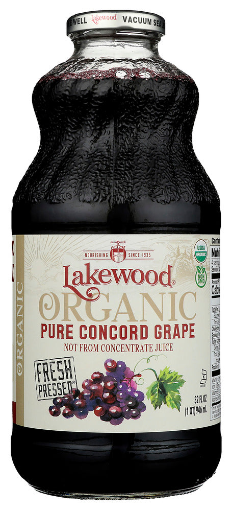 Independently Certified by QCS - Grown and harvested in accordance with the National Organic Program. No synthetically compounded fertilizers, pesticides, herbicides or growth regulators. All Lakewood Juices are Pressed, Pasteurized, Bottled, and Vacuum Safety Sealed in Certified Organic Facilities.
