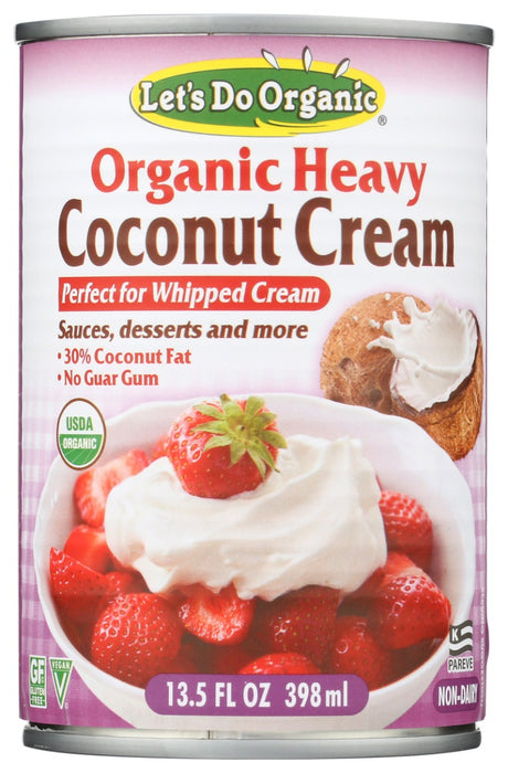 LETS DO ORGANICS: Organic Heavy Coconut Cream 30% Coconut Fat, 13.5 oz