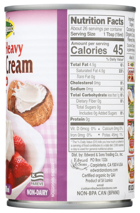 LETS DO ORGANICS: Organic Heavy Coconut Cream 30% Coconut Fat, 13.5 oz