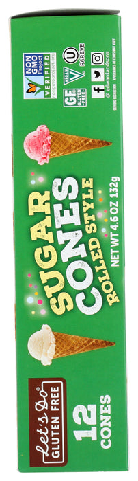 LET'S DO: Gluten Free Sugar Cones, 4.6 oz