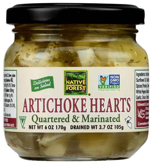 NATIVE FOREST: Marinated Artichoke Hearts Gluten Free, 6 oz