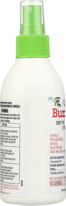 QUANTUM: Buzz Away Deet Free Insect Repellent Citronella Spray, 6 oz