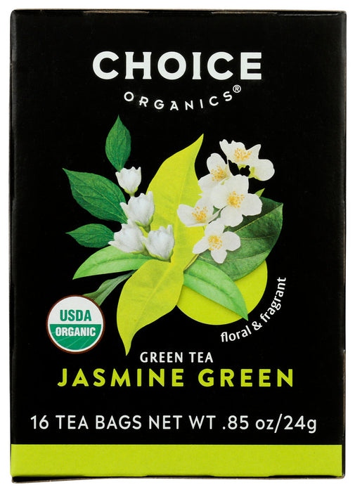 CHOICE TEA: Organic Jasmine Green Tea, 16 bg