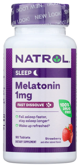 Natrol's unique fast dissolve form enables faster absorption and can be taken anytime, anywhere. No water needed.