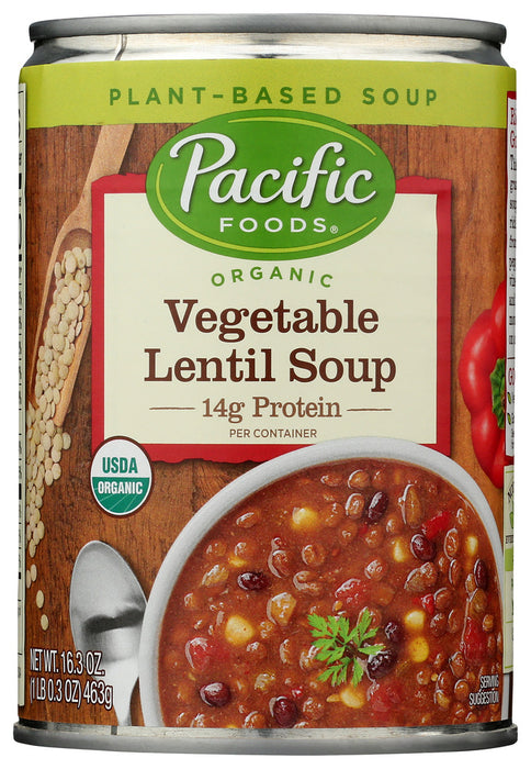 PACIFIC FOODS: Soup Veg Lentil Org, 16.3 OZ