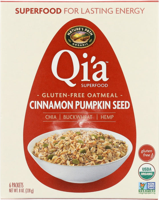 QIA: Cinnamon Pumpkin Seeds Oatmeal, 8 oz