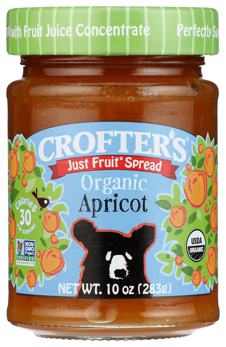 CROFTERS: Fruit Spread Apricot Organic, 10 oz - No Brand For Less 