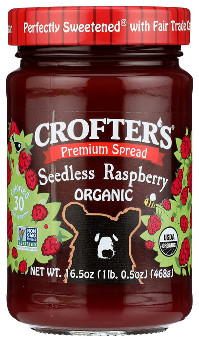 CROFTERS: Conserve Seedless Raspberry Organic, 16.5 oz